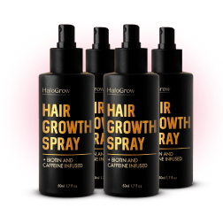 Four bottles of HaloGrow Hair Spray